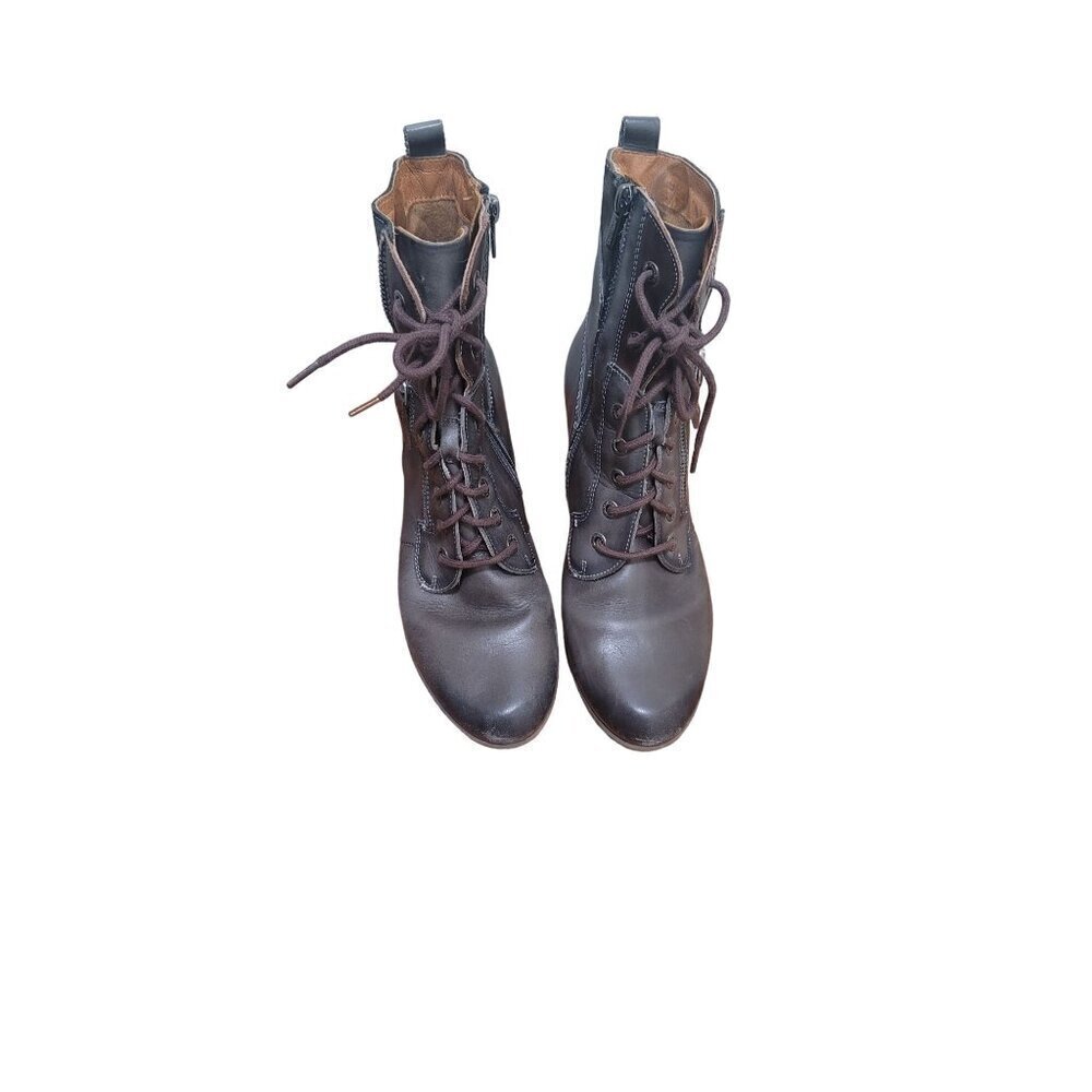 PIKOLINOS Brown Lace-Up Leather Ankle Boots
